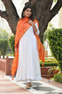 AAHELI TANGERINE BANDHANI DUPATTA AAHELI TANGERINE BANDHANI DUPATTA